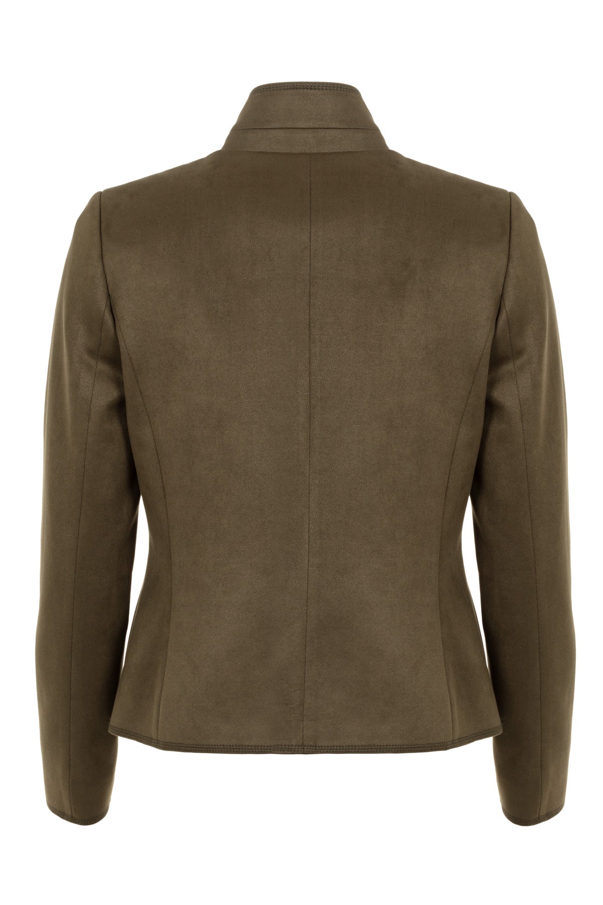 Gwen Khaki - Blazer in scuba suède