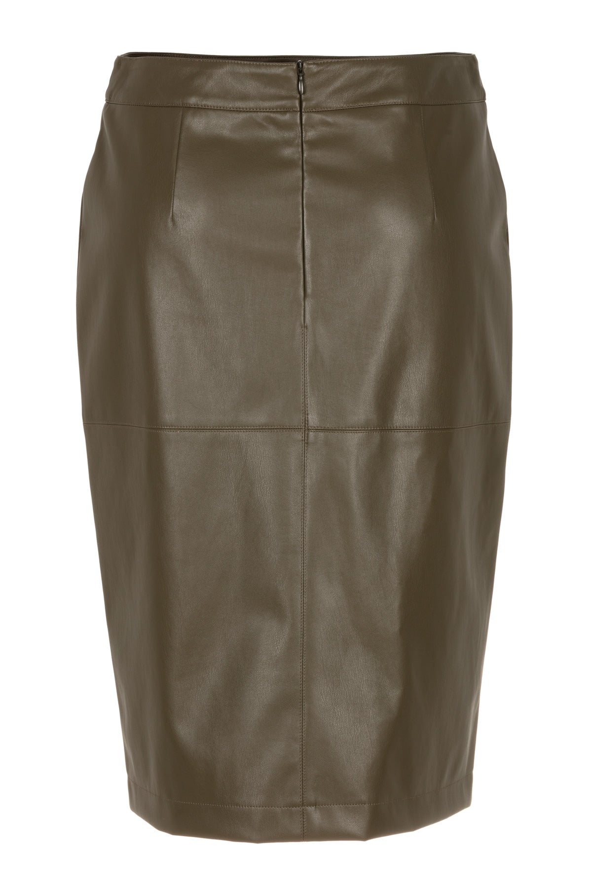 Simone Khaki - Vegan Leather Rok