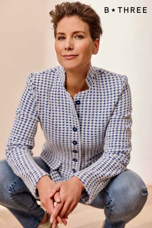 Rio - Blazer in soft pied-de-poule