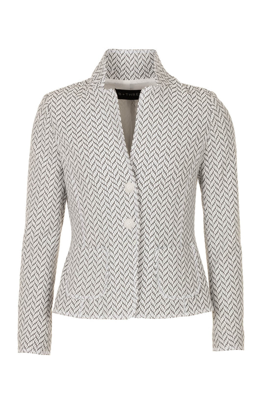 Abby - Blazer in knitted jacquard