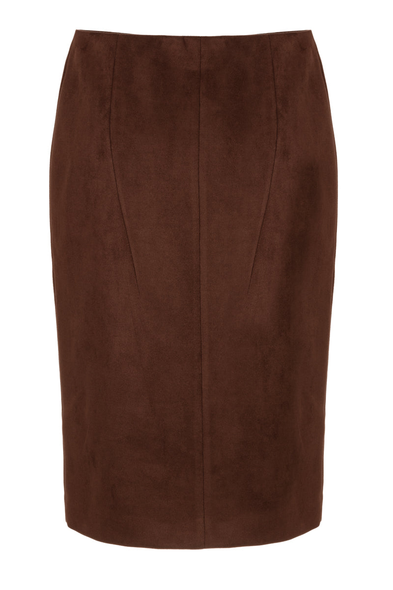Anne Walnut - Scuba suède rok