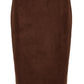 Anne Walnut - Scuba suède rok