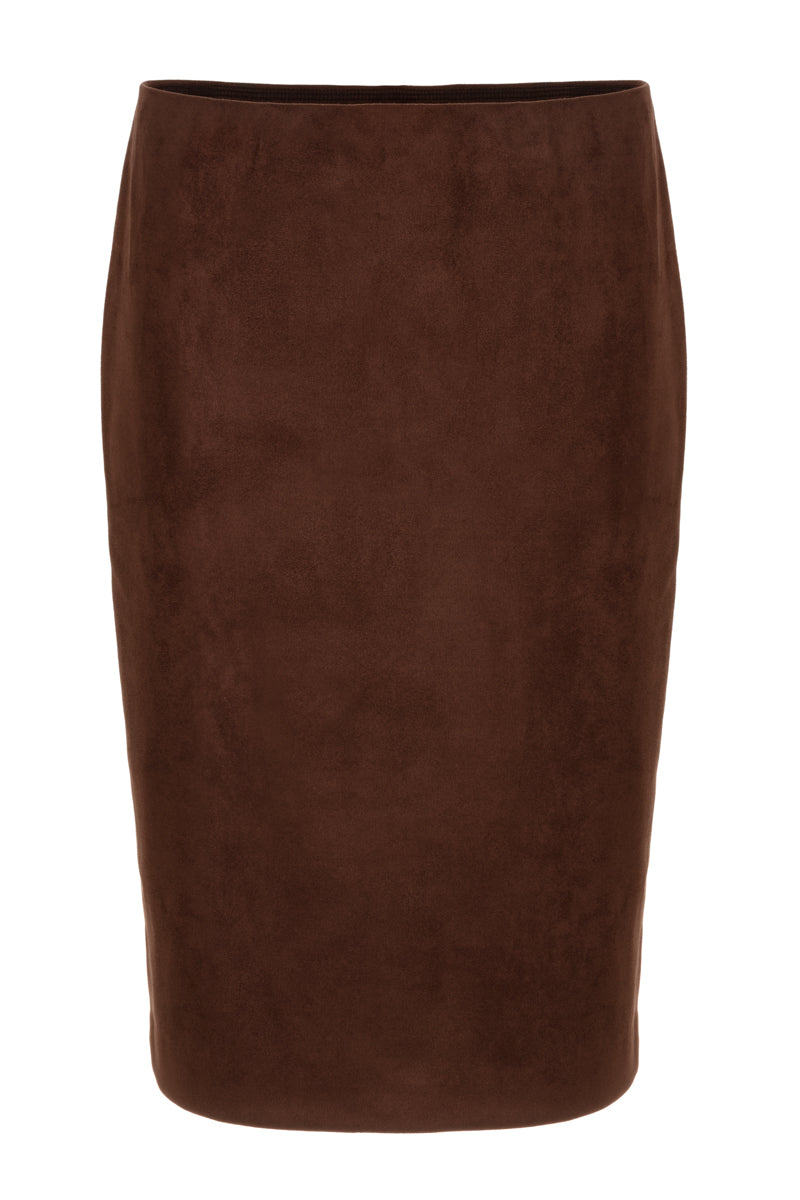 Anne Walnut - Scuba suède rok