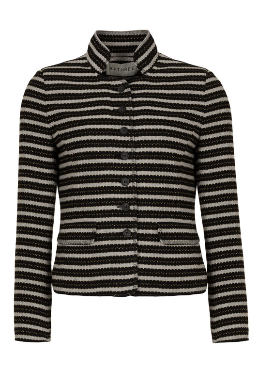 Candy - Blazer in knitted stripe