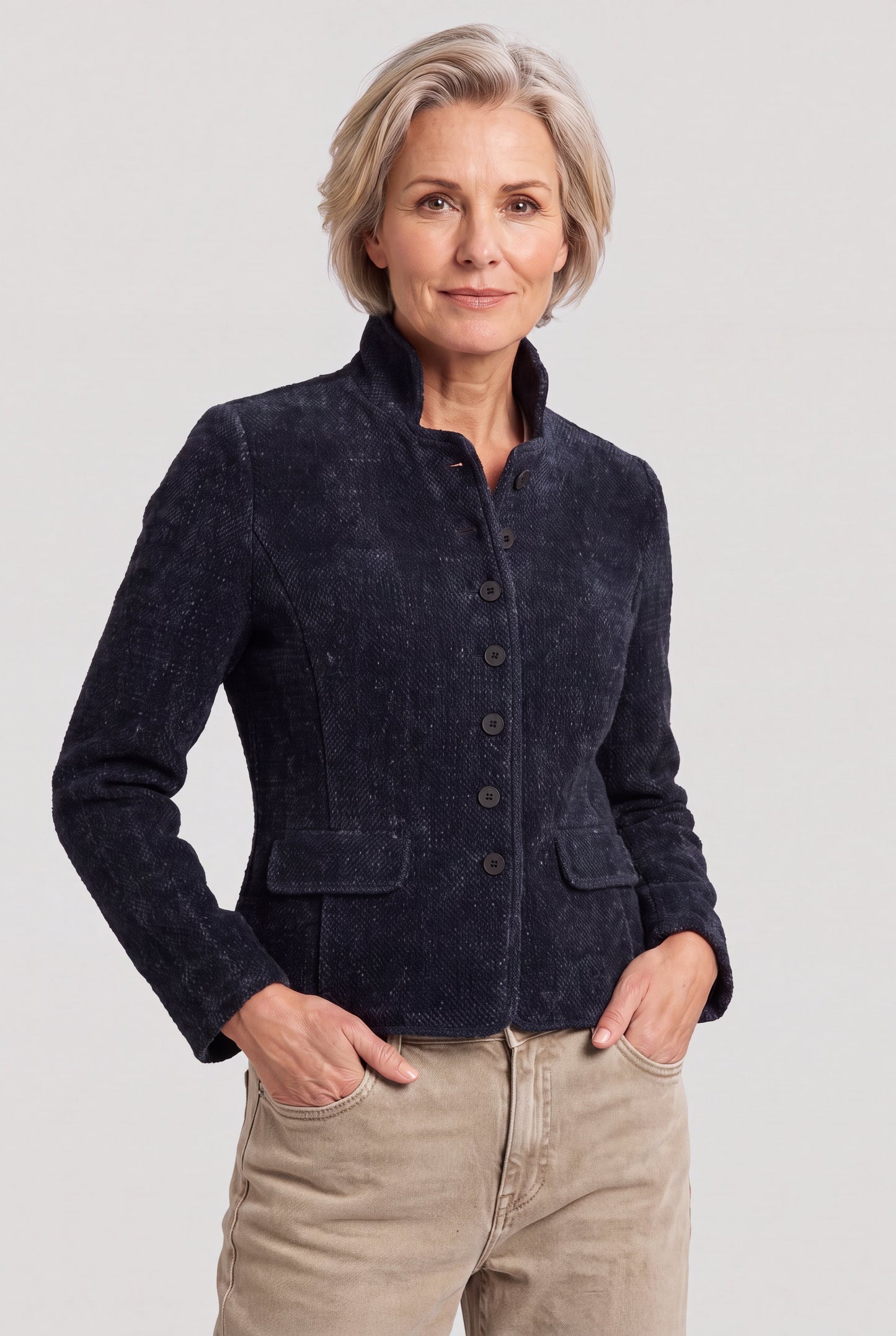 Maartje Ink blue melange - Super zachte blazer