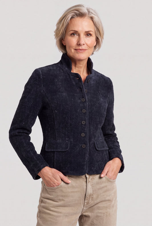 Maartje Ink blue melange - Super zachte blazer