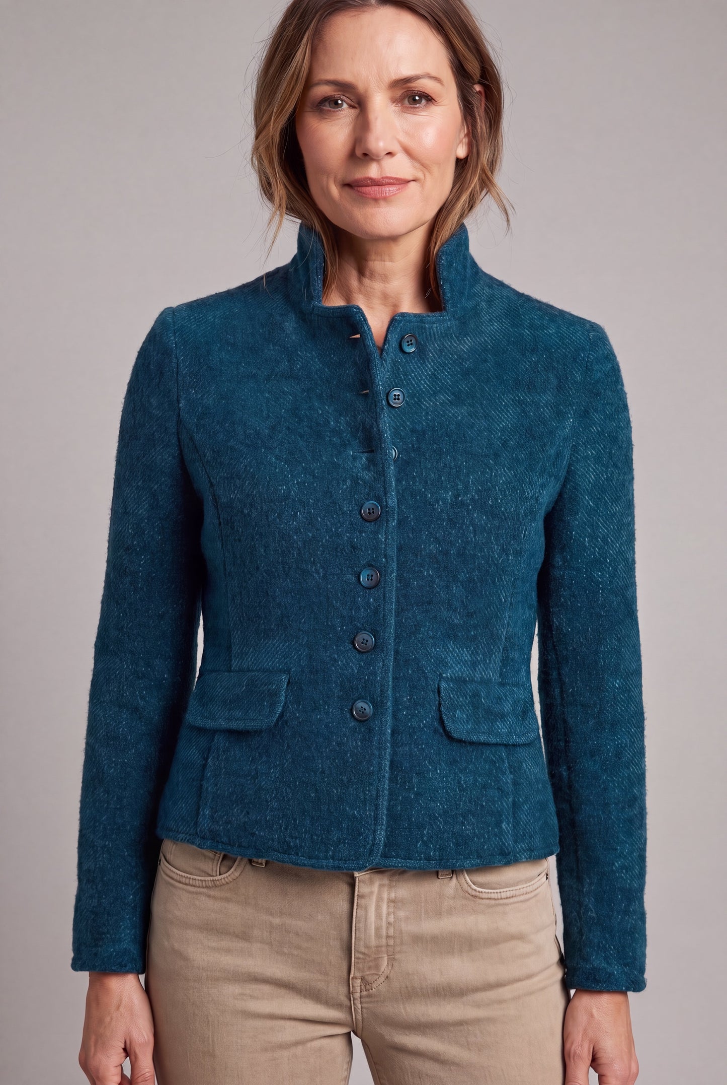 Maartje Petrol Blue - Super zachte blazer