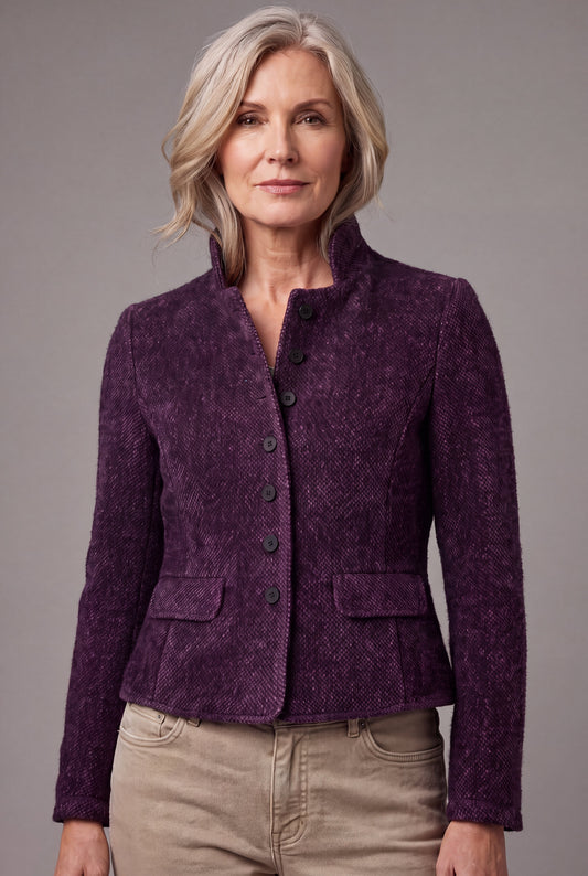 Maartje Purple Melange - Super zachte blazer