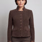 Maartje Walnut - Blazer met stretch