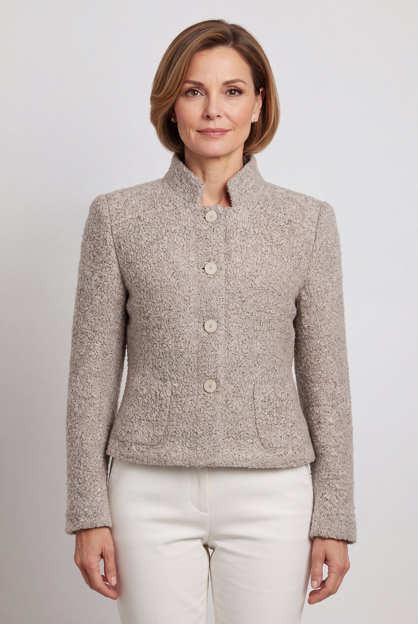 Romi Off White - Blazer in Bouclé