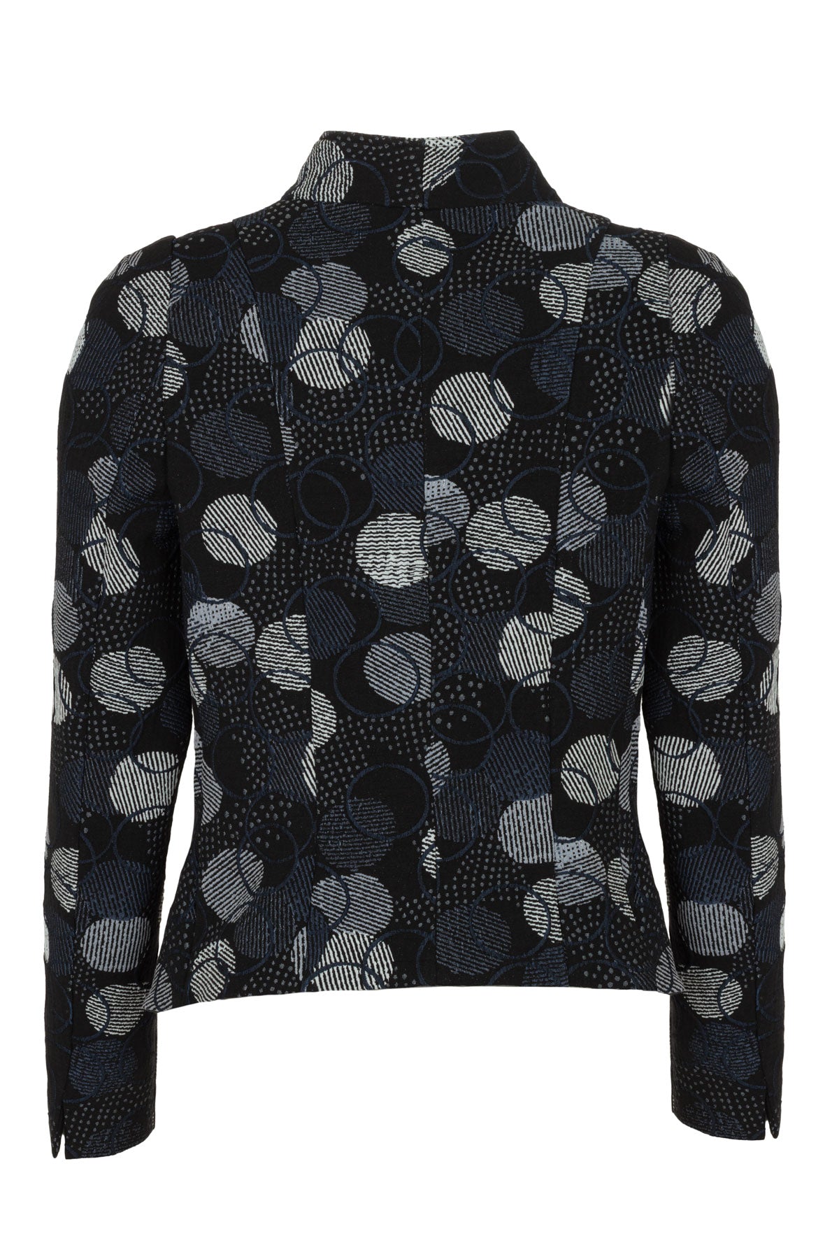 Quinty Blazer Navy - Woven Jacquard