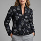 Quinty Blazer Navy - Woven Jacquard