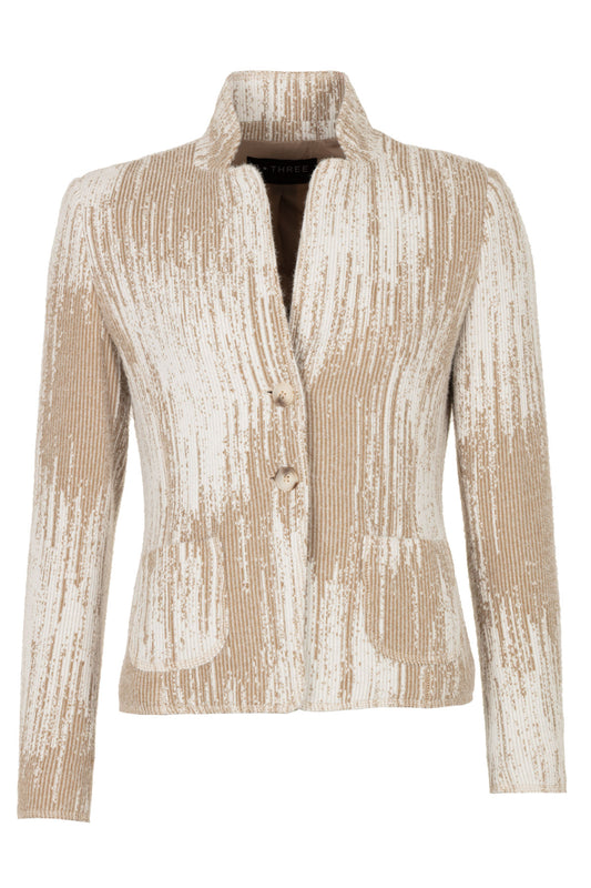 Raavi - Blazer soft knit in two tone
