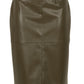 Simone Forest Green - Vegan Leather Rok