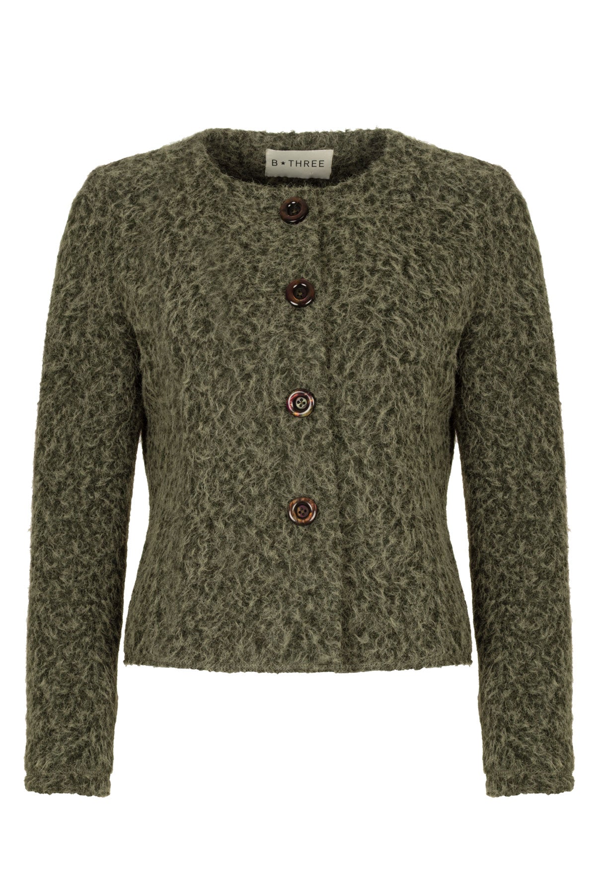 Steph Olive Green - Hairy blazer