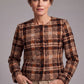Umber Walnut - Ruiten bouclé blazer