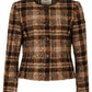 Umber Walnut - Ruiten bouclé blazer
