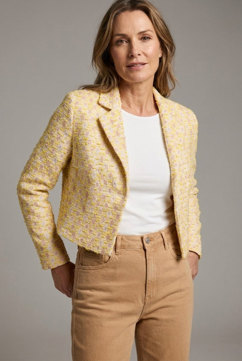 Vanillia Citrus - Blazer geweven lurex