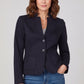 Gwen Navy - Blazer in scuba suède