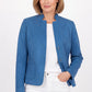 Gwen Ocean Blue - Blazer in suède