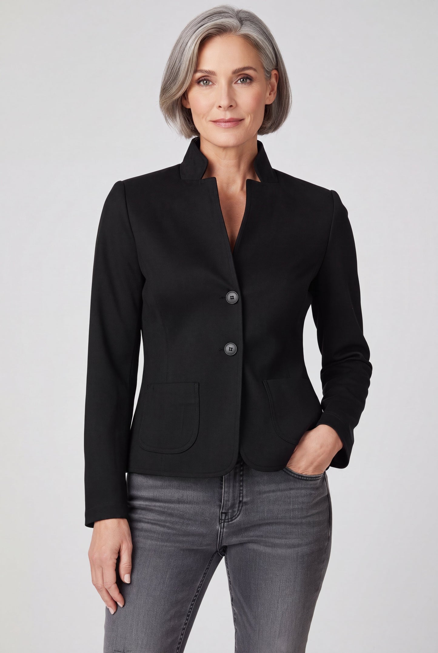 Gwen Black - Blazer in scuba suède