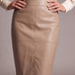 Simone Taupe - Vegan Leather Rok