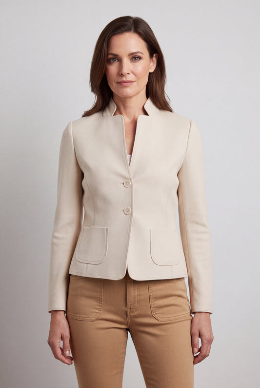 Gwen Shell - Blazer in scuba suède