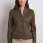 Gwen Khaki - Blazer in scuba suède