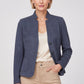 Gwen Smoke Blue - Blazer in scuba suède