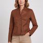 Gwen Camel - Blazer in scuba suède