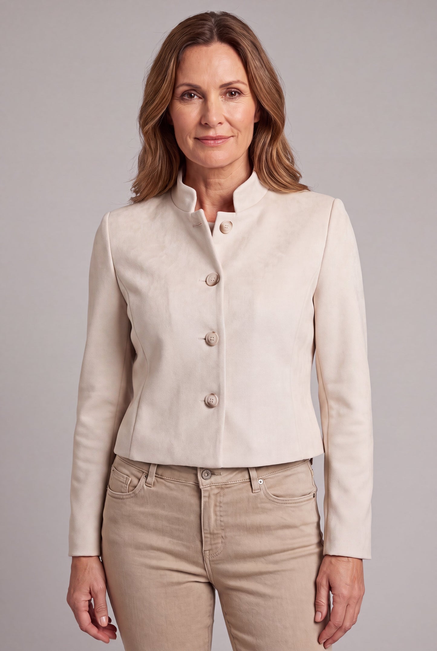 Rosalin Sugar - Blazer in scuba suede